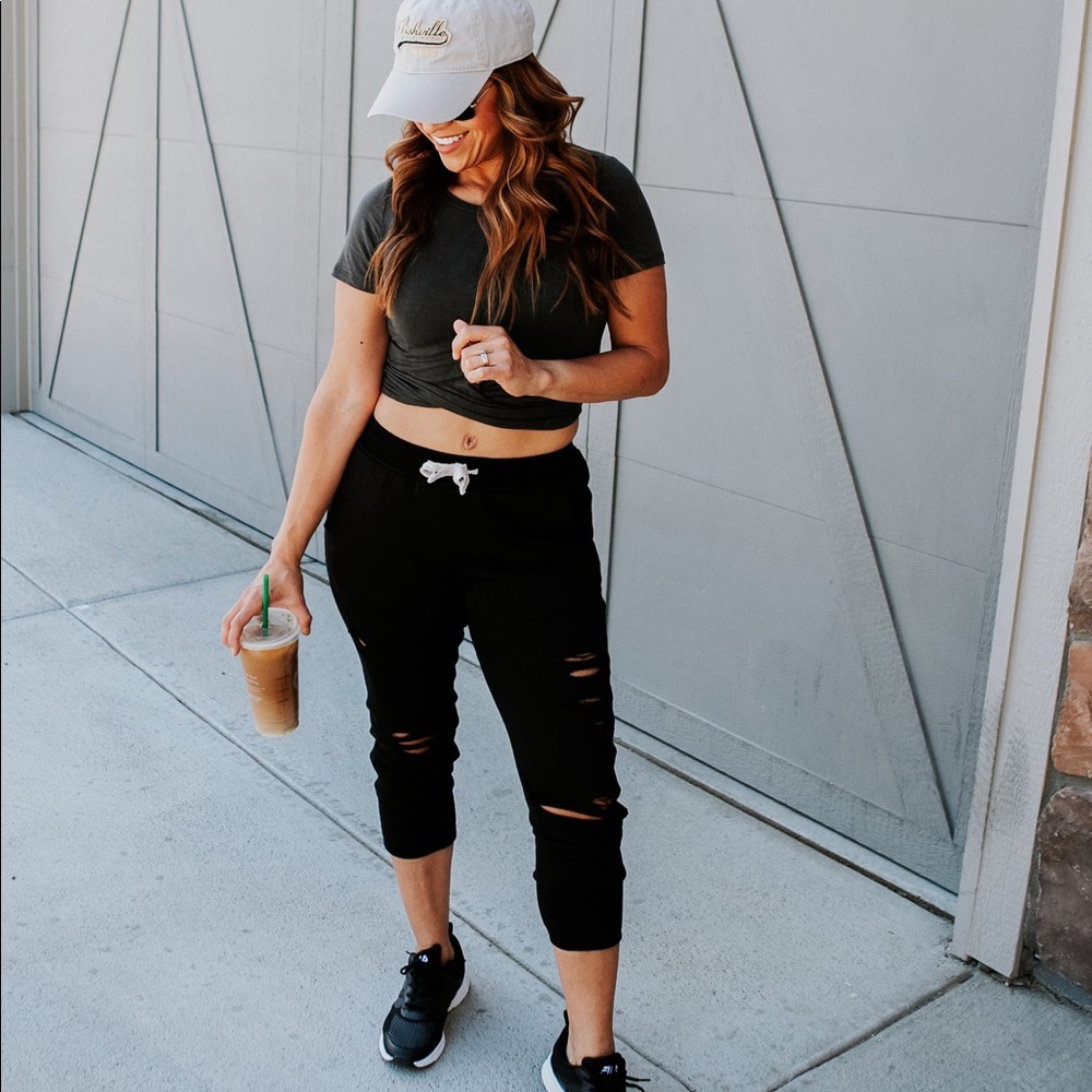 Charcoal Crop Top